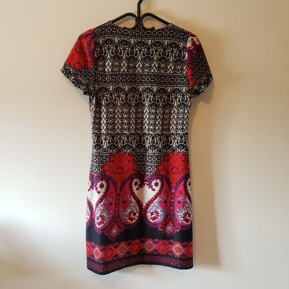 Papillon Paisley Print Short Sleeve Midi Dress Large. - Picture 3 of 4